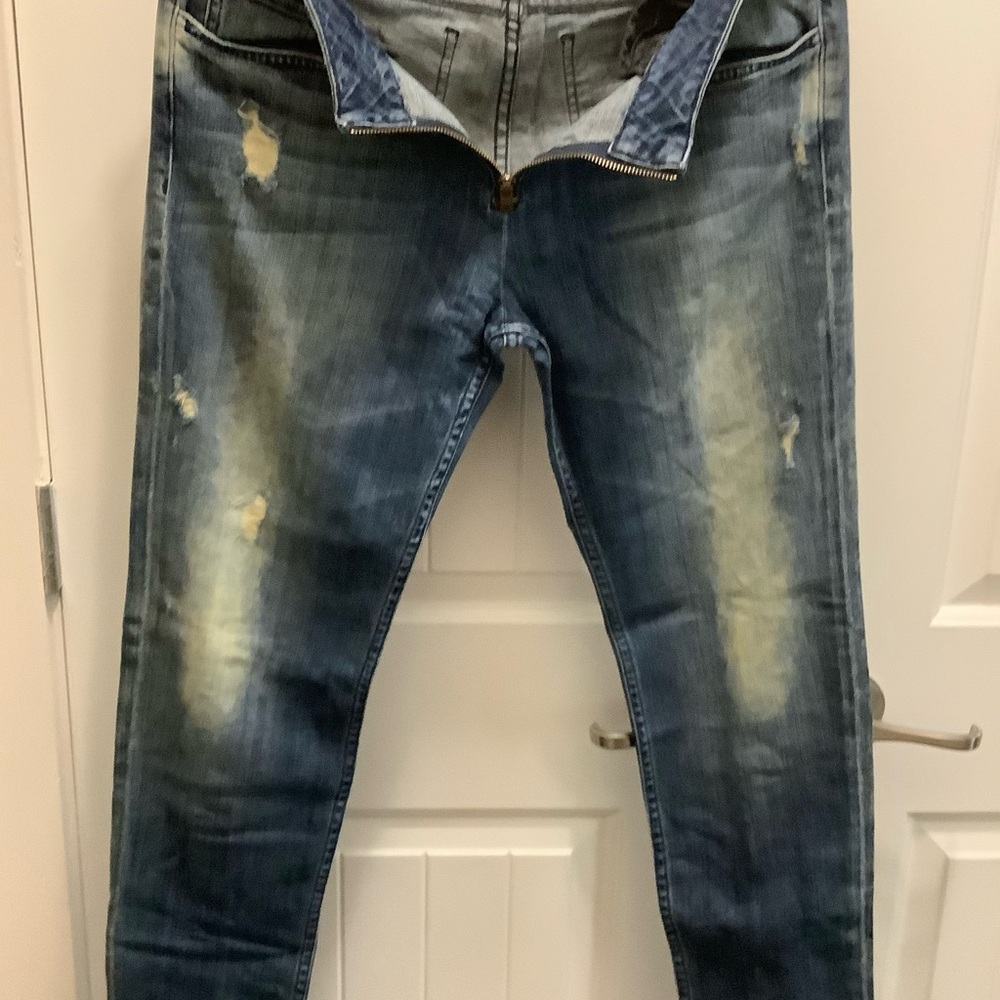 Hudson Jeans Women Faded Blue Skinny Jeans